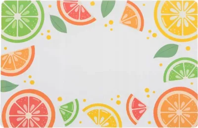 Produktbild von Rechteckige Tischunterlage 28x43cm, PVC-Unterlage mit Sommerfruchtmuster