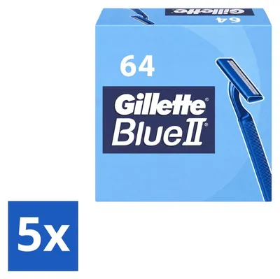 Produktbild von 5 x Gillette Blue II Wegwerpscheermesjes - Vorteilspackung - 5 Stücke