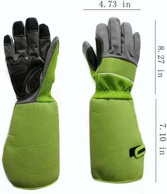 Image de Gants de jardinage longs et résistants aux épines pour hommes – pour cueillir la ciboulette et les roses – gants verts