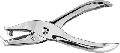 Immagine prodotto di Perforatrice per carta, 6 mm, argento, a foro singolo, set da ufficio, ideale per raccoglitori
