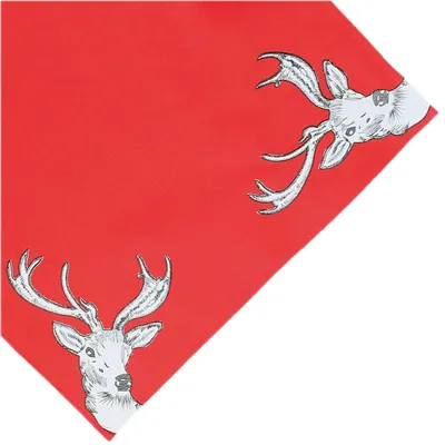 Produktbild von Tischwäsche mit Stickerei Hirsch Weihnachten Winter Tischläufer 85 x 85 cm