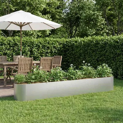 Immagine prodotto di Maison Exclusive - Aiuola rialzata per giardino, acciaio zincato, 280 x 40 x 40 cm