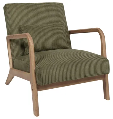 Produktbild von HOME DECO FACTORY Moderner Wohnzimmersessel Samt Komfort Grün