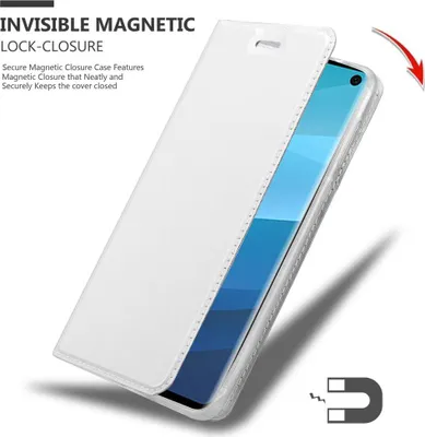 Immagine prodotto di Cadorabo custodia per cellulare per Samsung Galaxy S10 4G custodia protettiva in argento Cover Etui Book Case Booklet
