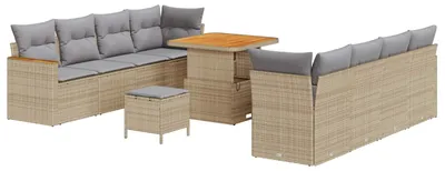 Immagine prodotto di Set Divano da Giardino 11 pcs Beige polyrattan