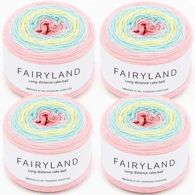 Produktbild von Farbverlaufsgarn 4x100g 4-fädig Bobbel Wolle Regenbogen für Häkeln & Stricken