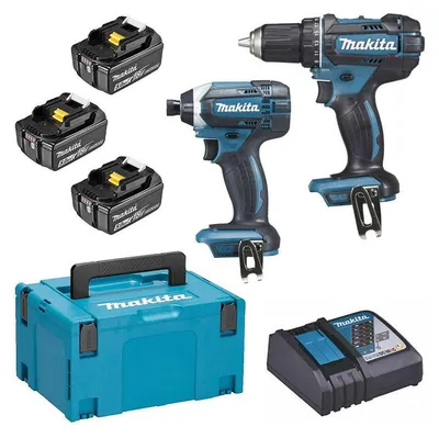 Image de Pack 2 outils MAKITA DLX2127TJ1 (DDF482 + DTD152) 18 V Li-Ion (3 x 5 Ah)