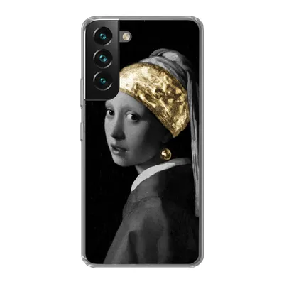 Produktbild von MuchoWow® Handyhülle Schutzhülle Hülle für Samsung Galaxy S22 Mädchen mit einem Perlenohrring - Vermeer - Gold Silikon Softcase Handy Hülle - Mobiltelefonhülle