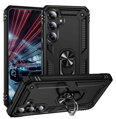Produktbild von Samsung Galaxy S26 FE Hülle - Coverup Armor Ring Ständer Back Cover - Schwarz