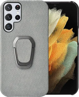 Produktbild von König Design Hülle kompatibel mit Samsung Galaxy S22 Ultra 5G Kunststoff Soft Handyhülle - Handy Case Grau