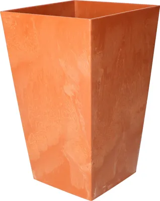 Zdjęcie produktu dla KOTARBAU Doniczka 125x125x200mm Imitacja betonu terakota + wkladka Dekoracyjna