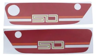 Productafbeelding van Sticker set, tank, rood, voor Suzuki K50 N / DN