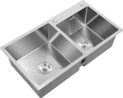 Obrázek produktu pro Kuchyňský dřez z nerezové oceli, prostorná dvojitá mísa, moderní design, stříbrná barva