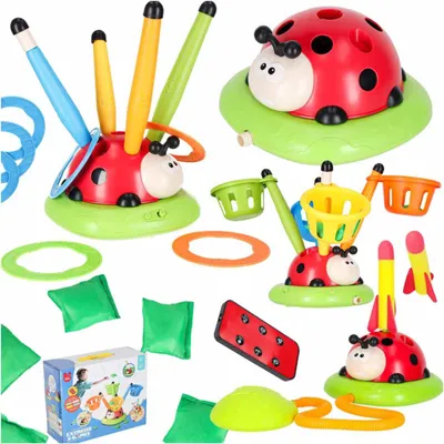 Produktbild von 4-in-1-Aktivspiel für Kinder - Springseil, Raketenwerfer, Zielwurfgerät