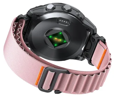 Produktbild von Garmin Fenix/Tactix/Forerunner/Enduro Uhrenarmband - Schnellverschluss - Nylon - 22 mm - 160–245 mm - Edelstahlschnalle - Rosa
