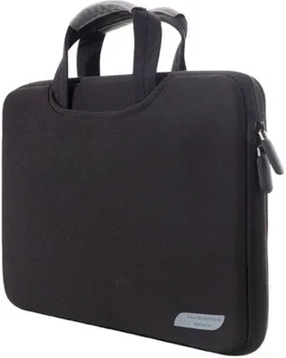 Produktbild von Mobigear Neon, Neopren-Laptop-Aktentasche, 15 - 16 Zoll, Laptoptasche mit Tragegriff - Schwarz