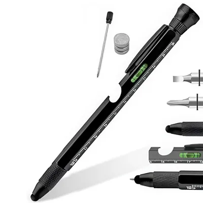 Produktbild von 9-in-1 Multifunktionaler Kugelschreiber, Multifunktionsstift, Aufmerksamkeiten, mit Lineal