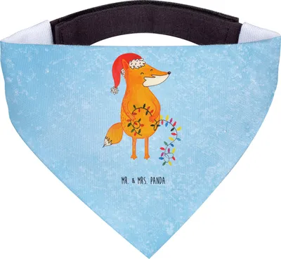 Produktbild von Mr. & Mrs. Panda Dreieckstuch Fuchs Weihnachten - Eisblau - Geschenk, Hunde Bandana, Weihnachtszeit, Nikolaus, Winter, Halstuch Für, Weihnachtsmann, Hund