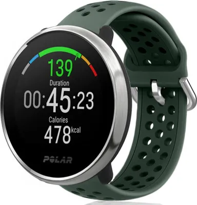 Produktbild von Strap-it Polar Unite Silikonband mit Löchern (Armeegrün)
