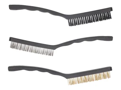 Immagine prodotto di Set di spazzole 225 mm in acciaio, ottone, plastica - 3 pezzi