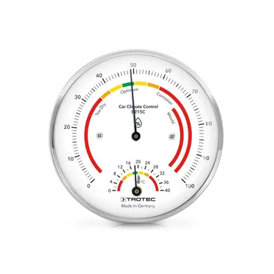 Produktbild von TROTEC BZ15C Thermohygrometer | Perfekt für Oldtimer-Besitzer | Spezielles Skalen Design mit einer klimabezogenen Farbindikation