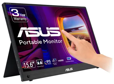 Produktbild von ASUS ZenScreen MB16AMTR, 39,6 cm (15.6"), 1920 x 1080 Pixel, Full HD, LCD, 5 ms, Schwarz