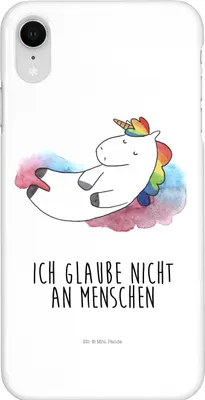 Produktbild von Mr. & Mrs. Panda Iphone XR Handyhülle Einhorn Wolke 7 - Weiß - Geschenk, Premium Kunststoff, Menschen, Lächeln, Lustig, Einhörner, Unicorn, Handy Case