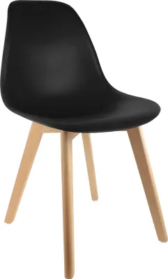 Image de Lot de 2 Chaises - HOME DECO FACTORY - Scandinaves - Noires