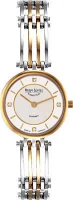 Obrázok produktu pre Dámske náramkové hodinky Bruno Söhnle 17-23103-242 Latina II, quartz, puzdro z nehrdzavejúcej ocele, zafírové sklo, náramok z nehrdzavejúcej ocele, so skladacím zapínaním, 4 diamanty, 3 tyče