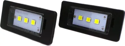 Image de Eclairage de plaque LED 2x600lm, set de 2 pièces noir