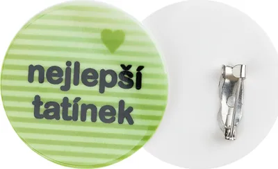 Image de Plaque "MEILLEUR PÈRE" - 35 cm (diamètre) - Blanc, vert, noir