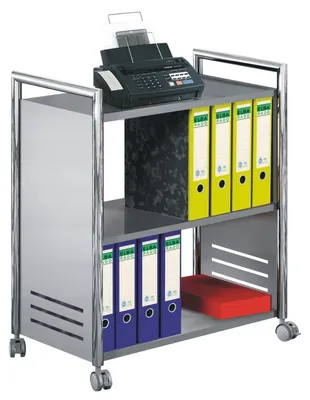 Produktbild von Etagenwagen 2 OH BxTxH 70x40x84cm chrom/alusilber