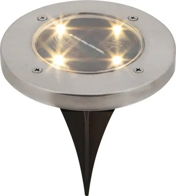Immagine prodotto di Rabalux 7975 Dannet luce di picco a terra, 3000K, 20lm, argento-nero, rotondo, bianco neutro, ø115mm