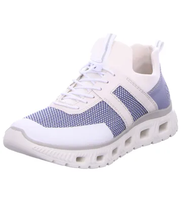 Produktbild von Rieker Damen Sneaker Schlupfschuh Zugband auftrittsdämpfend M6061, Größe:40 EU, Farbe:Weiß