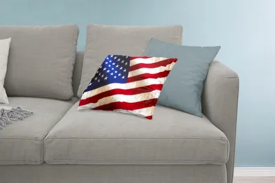 Produktbild von MuchoWow® Zierkissen Sofakissen Wohnzimmer Dekokissen 60x40 cm Nahaufnahme, Flagge der Vereinigten Staaten - Kopfkissen - Polster mit Foto