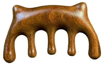 Produktbild von Ergonomischer Holz-Massagekamm für Kopfhautmassage