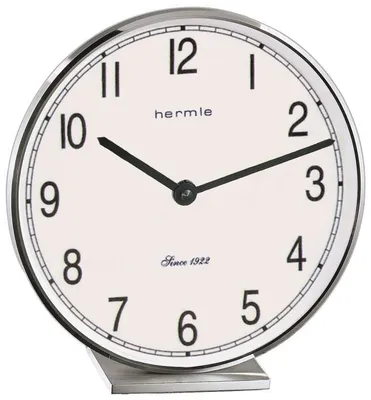 Hermle Fremont 23057-002100 Tischuhr Chrom Quarz