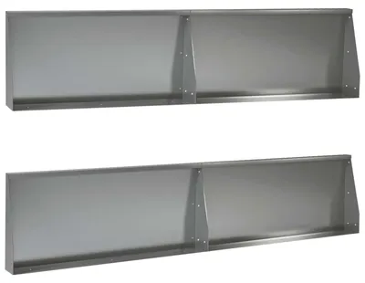 Immagine prodotto di vidaXL Muro di sostegno, 4 pezzi, 100 x 12 x 30 cm, acciaio zincato, argento