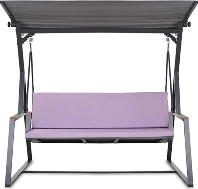 Immagine prodotto di Set di cuscini da giardino per altalena da giardino – Viola – Cuscino seduta 130x60 + cuscino schienale 130x50 – Morbidi cuscini per altalena hollywoodiana