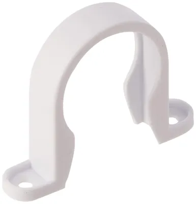 Produktbild von Merriway 40mm Abwasser-Rohrclips, Weiße Kunststoff-Rohrschellen für Abfallrohre,