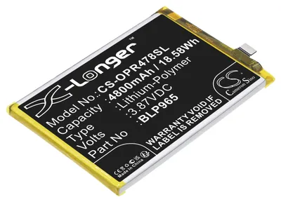 Image de TECHTEK Batterie compatible avec [Oppo] K10x 5G, PGGM10, pour [Realme] Q5, RMX3478 remplace BLP965