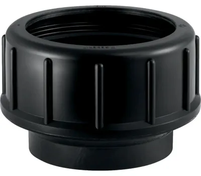 Produktbild von Geberit Verschraubung, PE, d40mm, 52x1/6 Rundgewinde, schwarz, 1 Stk.