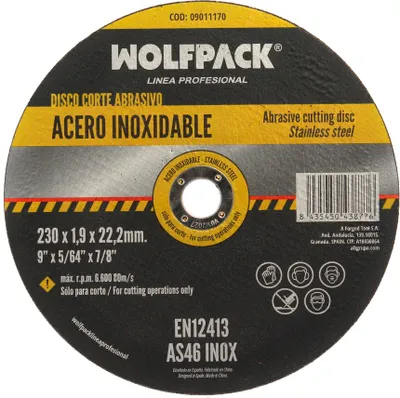 Image de Disque à tronçonner abrasif en acier inoxydable Ø 230 x Ø 22,2 mm épaisseur 1,9 mm Disque radial / Meuleuse universelle avec toutes les meuleuses
