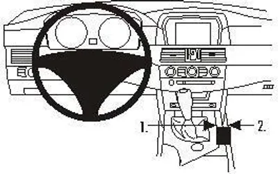 Produktbild von Brodit ProClip Fahrzeughalter 833379 - Konsolenbefestigung - BMW 5-series M5 E60, E61 04-10, BMW 520-545/M5 E60 und weitere