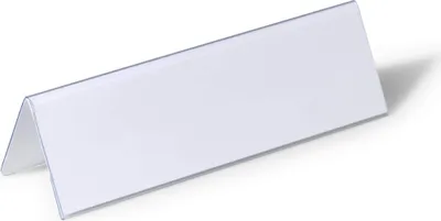 Immagine prodotto di DURABLE Segnaposto da tavolo 61/122x210 mm, 25 pezzi, Trasparente, 805219