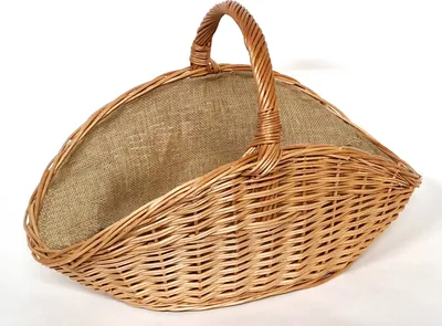 Produktbild von Kaminkorb Holzkorb Kaminholzkorb aus Weide mit Jute 58 x 34 cm (90202-1F)