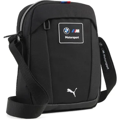 Immagine prodotto di Borsa a tracolla BMW M Motorsport, marca Puma, articolo ufficiale da collezione, colore nero, realizzata con un mix di poliestere di alta qualità