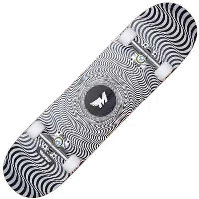 Produktbild von MUWO 7,875" Skateboard – Ahornholz Deck, "Elysian Ellipse", 52 mm Rollen, Concave-Design, einsatzbereit geliefert, für Anfänger & Profis | MW-277
