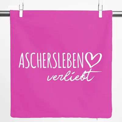 Produktbild von Huuraa Kissenbezug Aschersleben verliebt 40x40cm Fuchsia Baumwolle Dekokissenbezug Geschenkidee