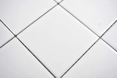 Produktbild von Handmuster Mosaik Fliese Keramik weiß matt Badewannenverkleidung MOS23-0111_m
